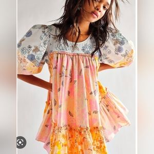 FREE PEOPLE prairie field mini dress